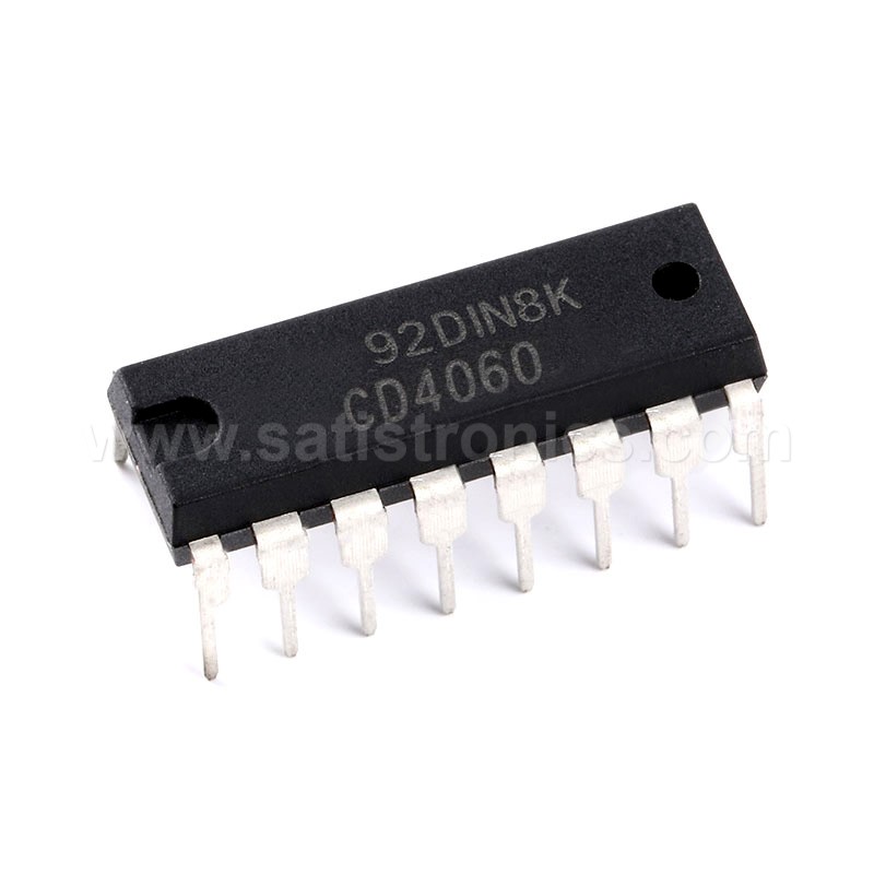 Cd4060be Cd4060 4060 Ripple Carry Binary Counter Ic Dip 16 Pin Low Power Lot10 Pcs Satistronics 9683